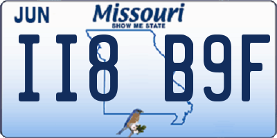 MO license plate II8B9F