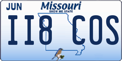 MO license plate II8C0S