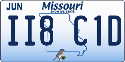 MO license plate II8C1D