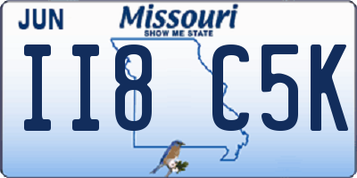 MO license plate II8C5K