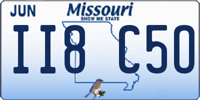 MO license plate II8C5O