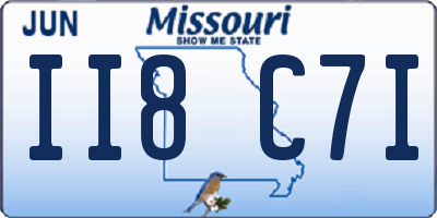MO license plate II8C7I