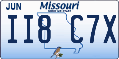 MO license plate II8C7X