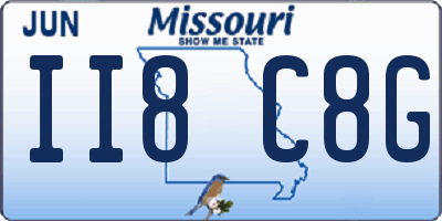 MO license plate II8C8G