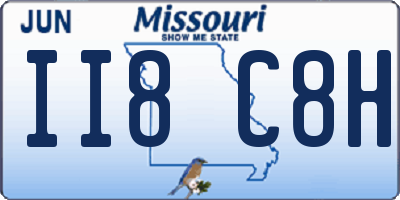 MO license plate II8C8H