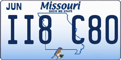 MO license plate II8C8O