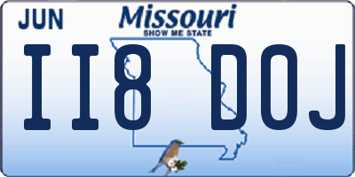 MO license plate II8D0J