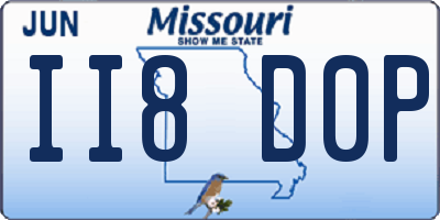 MO license plate II8D0P