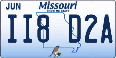 MO license plate II8D2A