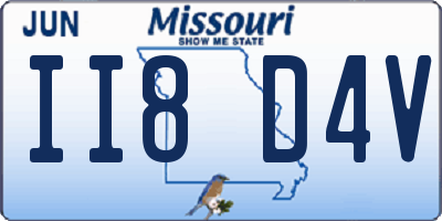 MO license plate II8D4V