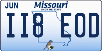MO license plate II8E0D