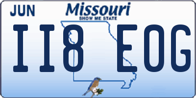 MO license plate II8E0G