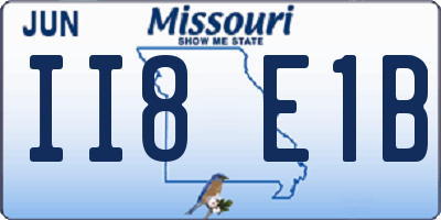 MO license plate II8E1B