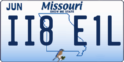 MO license plate II8E1L