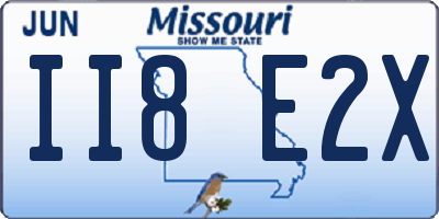 MO license plate II8E2X