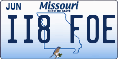 MO license plate II8F0E