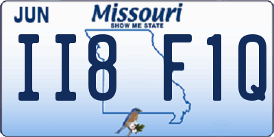 MO license plate II8F1Q