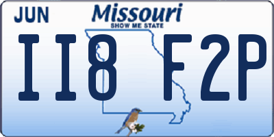 MO license plate II8F2P