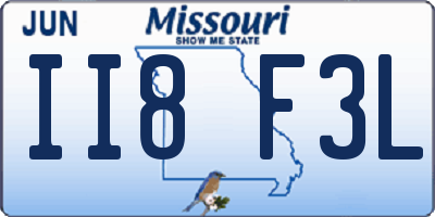 MO license plate II8F3L