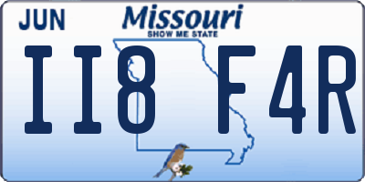 MO license plate II8F4R
