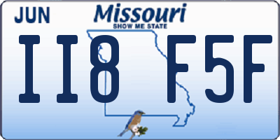 MO license plate II8F5F