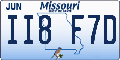 MO license plate II8F7D