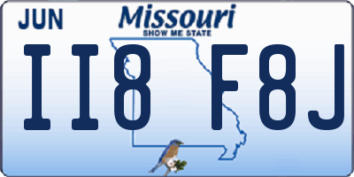 MO license plate II8F8J