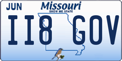 MO license plate II8G0V