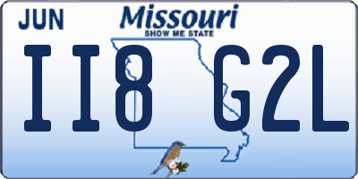 MO license plate II8G2L