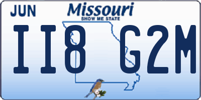MO license plate II8G2M