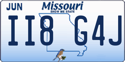 MO license plate II8G4J