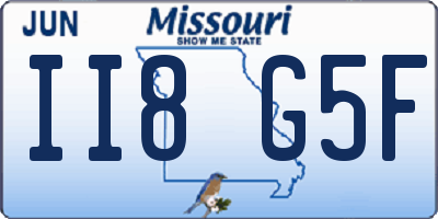 MO license plate II8G5F