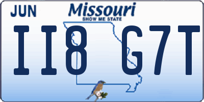 MO license plate II8G7T
