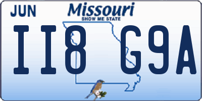 MO license plate II8G9A