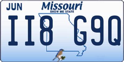 MO license plate II8G9Q