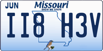 MO license plate II8H3V
