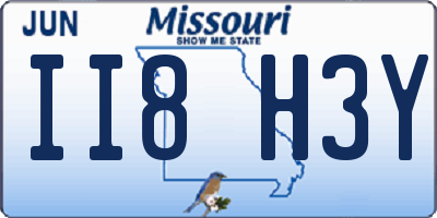 MO license plate II8H3Y