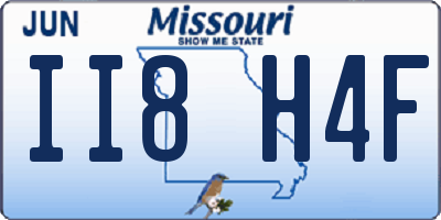 MO license plate II8H4F