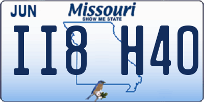 MO license plate II8H4O