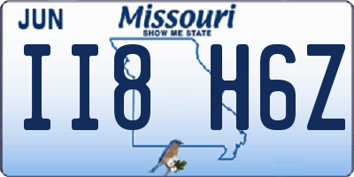 MO license plate II8H6Z