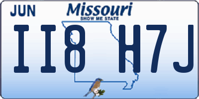 MO license plate II8H7J