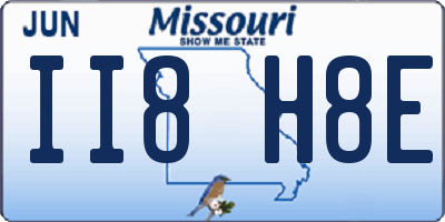 MO license plate II8H8E