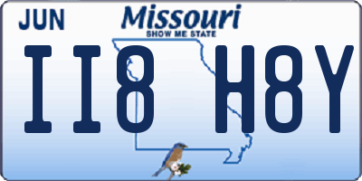 MO license plate II8H8Y