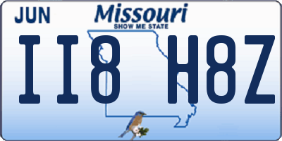 MO license plate II8H8Z