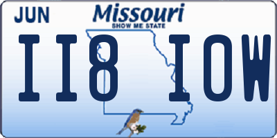 MO license plate II8I0W