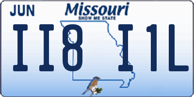 MO license plate II8I1L