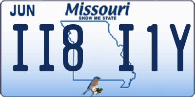 MO license plate II8I1Y