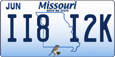 MO license plate II8I2K