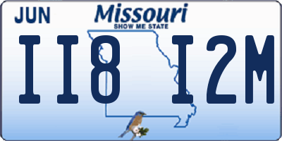 MO license plate II8I2M