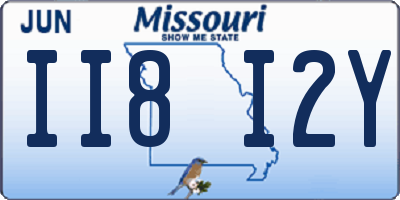 MO license plate II8I2Y